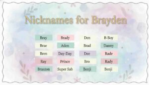 Nicknames for Brayden