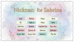 Nicknames for Sabrina