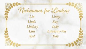 Nicknames for Lindsay