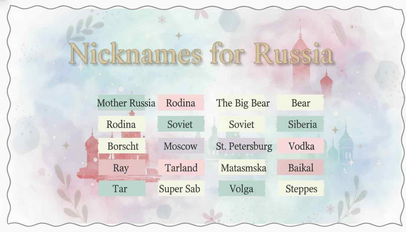 Nicknames for Russia