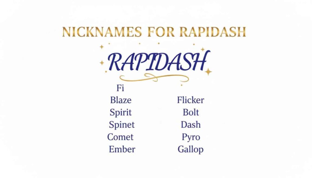 Rapidash Nicknames