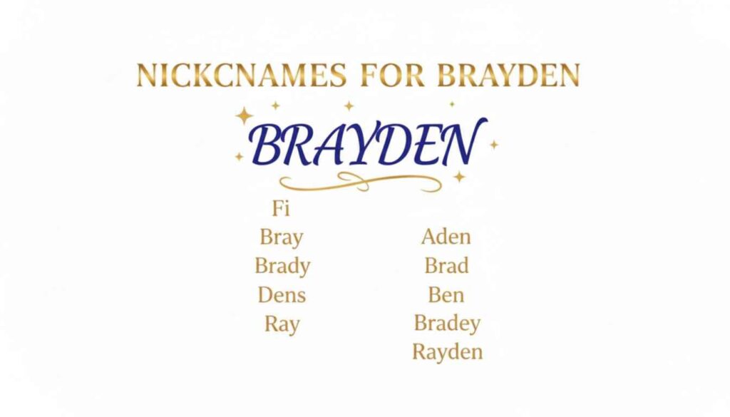 nicknames for Brayden