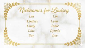 Nicknames for Lindsey