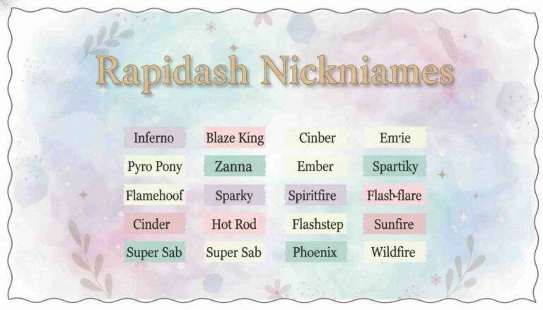 Rapidash Nicknames
