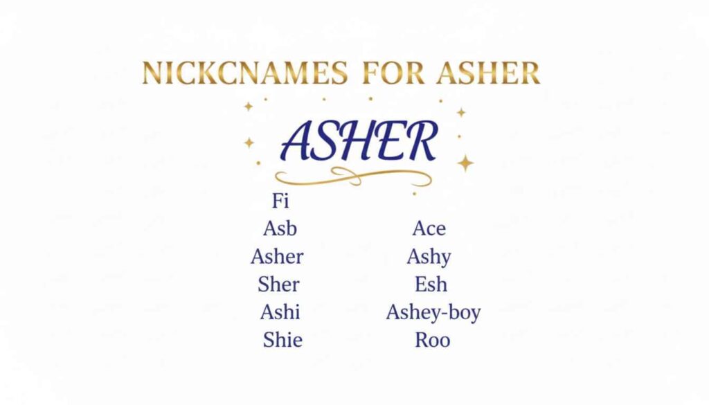 Nicknames for Asher