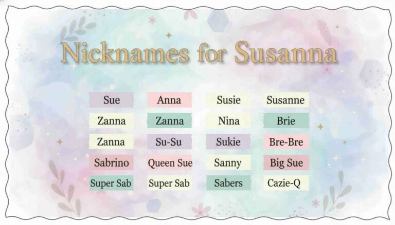 Nicknames for Susanna