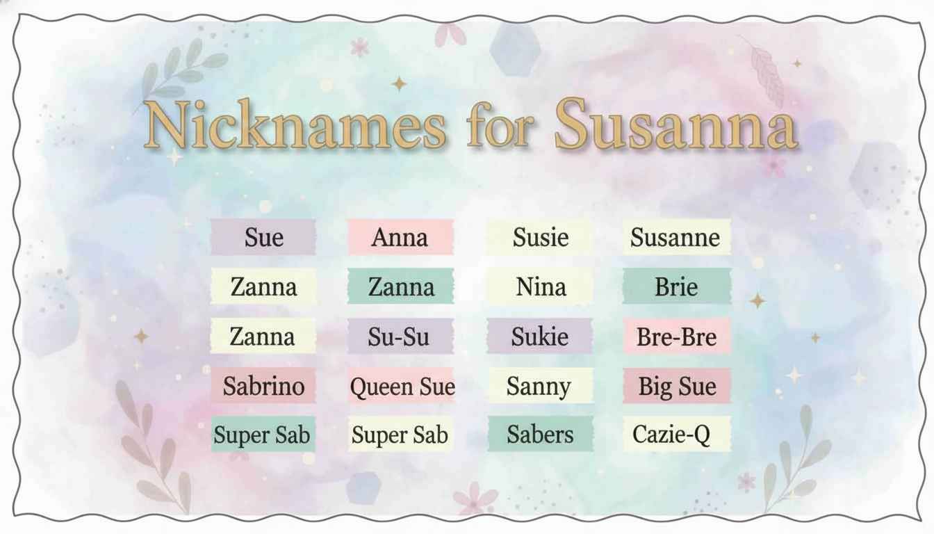 Nicknames for Susanna